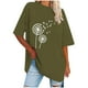 thumbnail image 1 of Camisetas de Manga Corta para las Mujeres Impreso Cuello Redondo Suelto Camiseta, Casual Cuatro Estaciones Blusa para el Hogar, 1 of 3