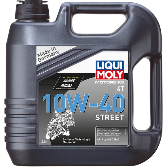 Aceite de motor Liqui Moly 4T 10w-40 Street Sintético de 4 litros
