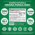 thumbnail image 2 of Zazzee Naturals Mimosa Pudica Seed 10:1 Extract | 1,100 Mg Per Serving | 100 Servings | 200 Veggie Capsules, 2 of 2