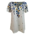 thumbnail image 4 of Xihbxyly Zippered Tops for Women Plus Size V Neck T Shirts Women Short Sleeve Shirt Half Zipper Blouse Loose Comfortable Print Top Blouse Graphic Tee Shirts 2025 Summer Tops #4, 4 of 6