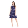 thumbnail image 1 of Hawaii Hangover Robe Vintage Évasée pour Femme TG Robe Classique Classique Bleu Marine, 1 of 5