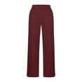 thumbnail image 5 of Women Wide Leg Pants With Pockets High Waist Stretch Casual Fashion Yoga Pants Sweatpant Comfy Loose Trousers, 5 of 6
