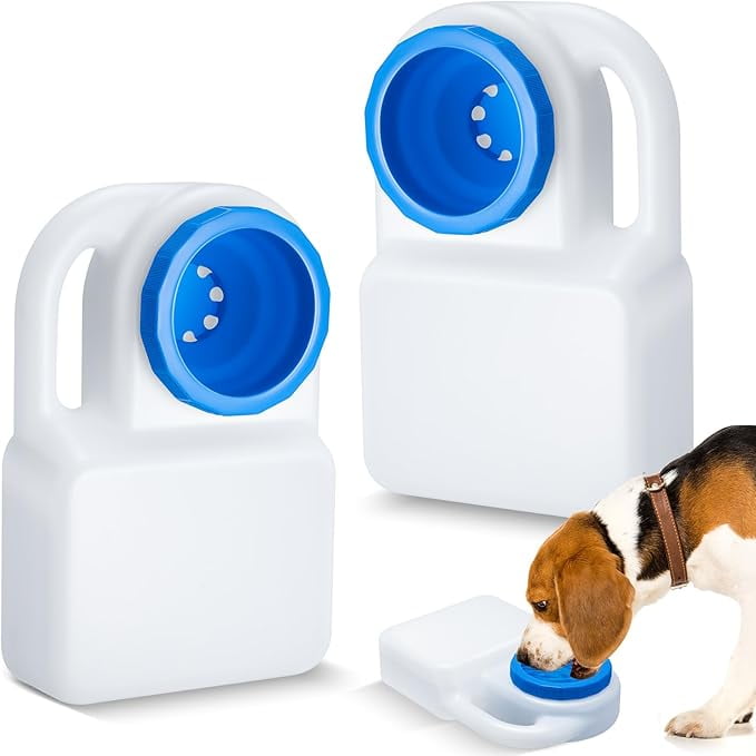 2 Pcs 3 Quart Dog Travel Water Bowl Portable Pet Water Bowl Spill Proof Dog Travel Water Bowl No Spill Water Bowl for Dogs Water Dispenser for Small Large Dogs Cats Camping