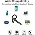 thumbnail image 5 of Bluetooth Headset, Wireless Bluetooth Earpiece V5.0 Hands-Free Earphones with Built-in Mic for Driving/Business/Office, Compatible with iPhone and Android (Black), 5 of 7