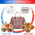 thumbnail image 2 of Elegant Tribal Paisley Lunch Tote – Dual Compartment Leakproof & Perfect for Spring and Summer, 2 of 6