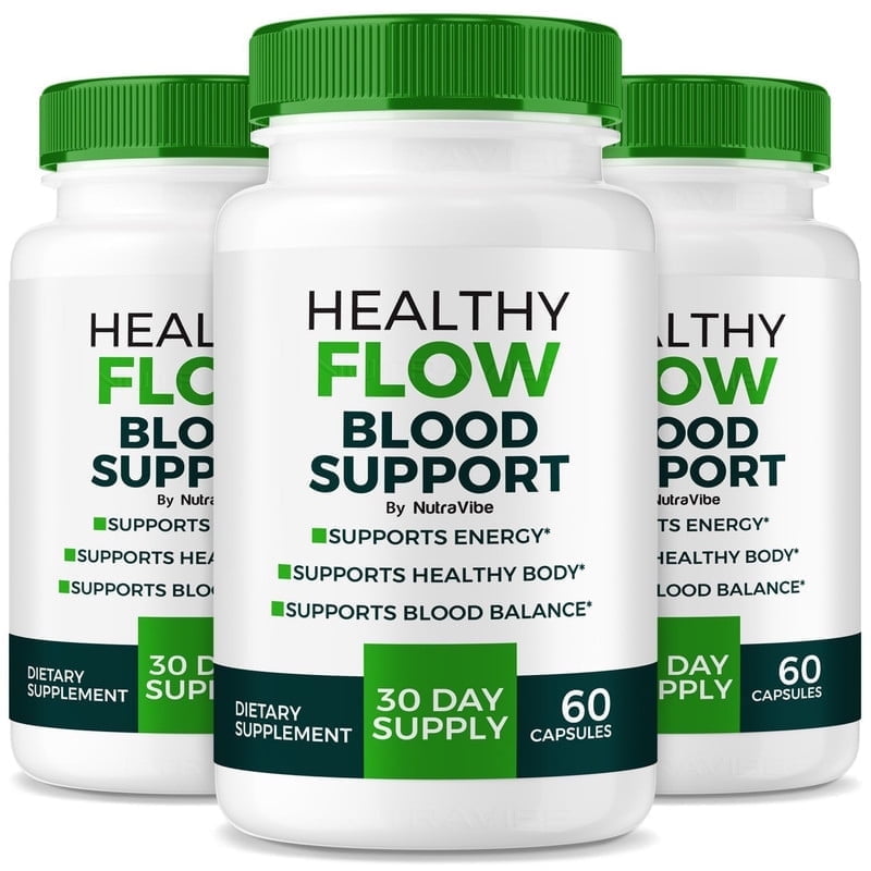 (3 Pack) Healthy Flow Blood Support – Original Formula with a Clean Blend to Support Healthy Circulation, Natural Energy & Balanced Levels | Just 2 Easy-to-Swallow HealthyFlow (180 Capsules)