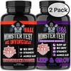 Angry Supplements 2-Pack Combo of Monster Test Maxx (90 ct) and Monster Test PM (60 ct) Maxiumum Day/Night Testosterone Boosters
