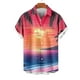 thumbnail image 4 of Blusa y camisa de manga corta con cuello vuelto para hombre, blusa informal de moda con cuello vuelto, blusa estampada de manga corta con botones, blusa de poliéster para hombre, 4 of 6