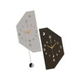 thumbnail image 5 of TISHITA Double Sided Corner Wall Clock Modern Simple Decorative Clock Wall Decoration for Office Home Bedroom Study Housewarming Gift Octagonal Large, 5 of 8