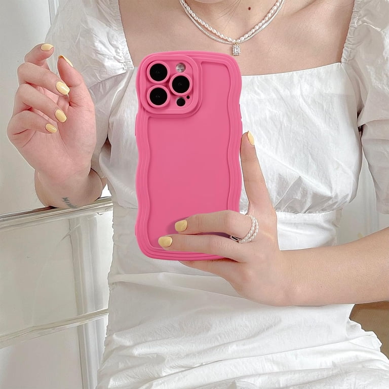 Wave Frame Case for iPhone 14 Pro Max 6.7 inch Phone Case,Cute