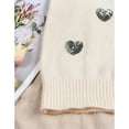 thumbnail image 5 of Women Sweaters Crewneck Cute Heart Valentine's Day Long Sleeve Knitted Sweaters Winter Pullover Sweaters Alsol Lamesa, 5 of 6