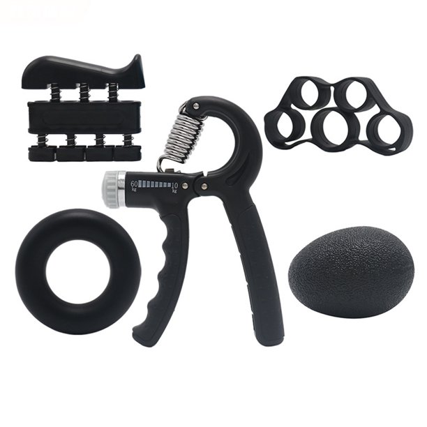 Hand Grip Strengthener Workout Kit (5 Pack) Forearm Grip Adjustable Resistance Hand Gripper