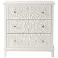 thumbnail image 1 of COZAYH 3-Drawer Flower Motif Dresser for Home & Bedroom, Fully Assembled, White, 1 of 7