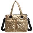 thumbnail image 1 of Bolso Tote Cloud para Mujer Bolsos Acolchados Versátiles para Fiestas Viajes (dorado), 1 of 9