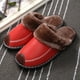 thumbnail image 2 of Jumpingount Zapatillas de casa, suministros de invierno, zapatos cálidos, accesorios impermeables para el hogar, calentador para hombre, mujer, Calzado Gran rojo 25 (35-36), 2 of 6