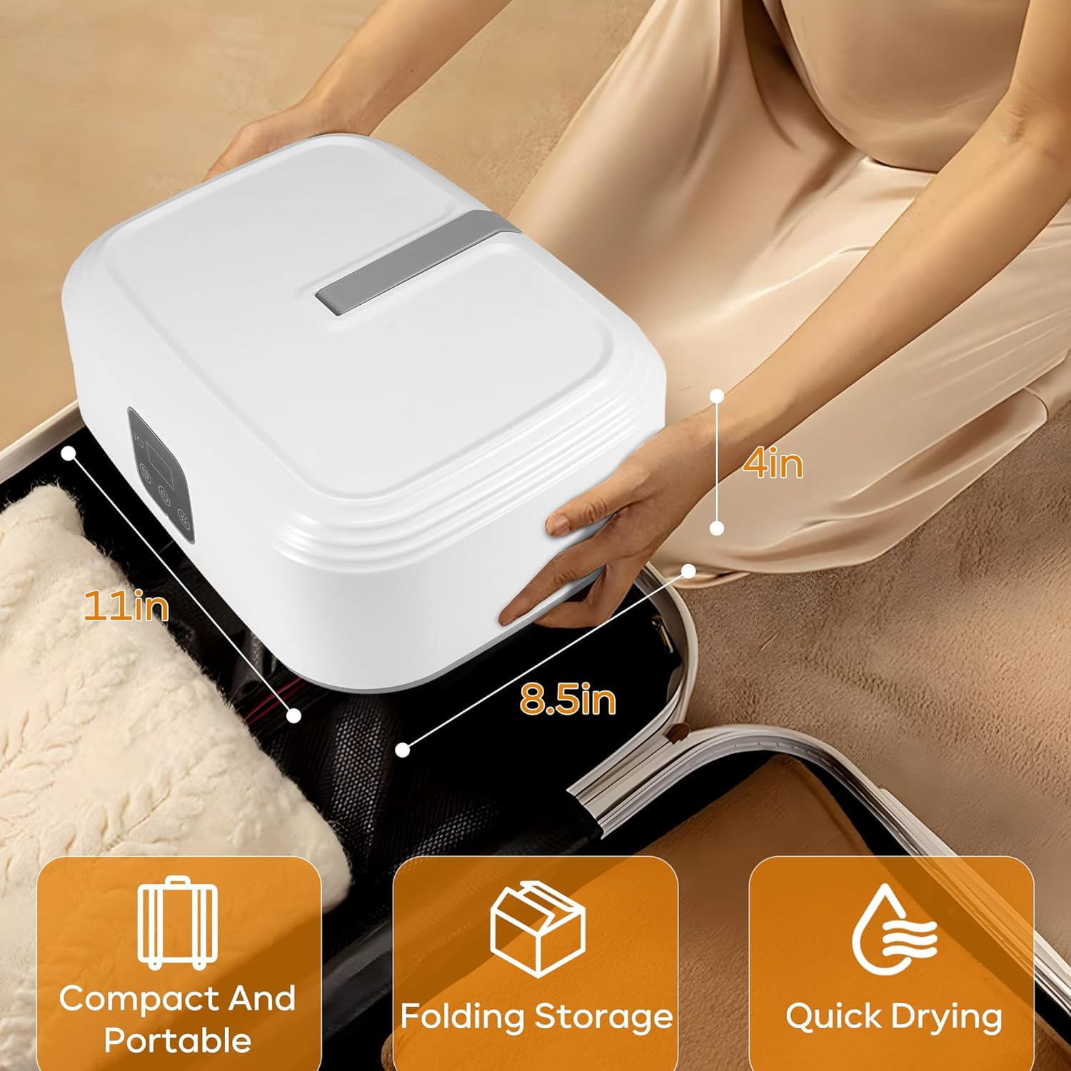 Portable Clothes Dryer - Mini Portable Dryer Machine for Laundry Apartments and Travelling, Hotel Room