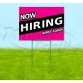 thumbnail image 1 of Now Hiring Apply Today (18" x 24") Yard Sign, Includes Metal Step Stake, 1 of 6