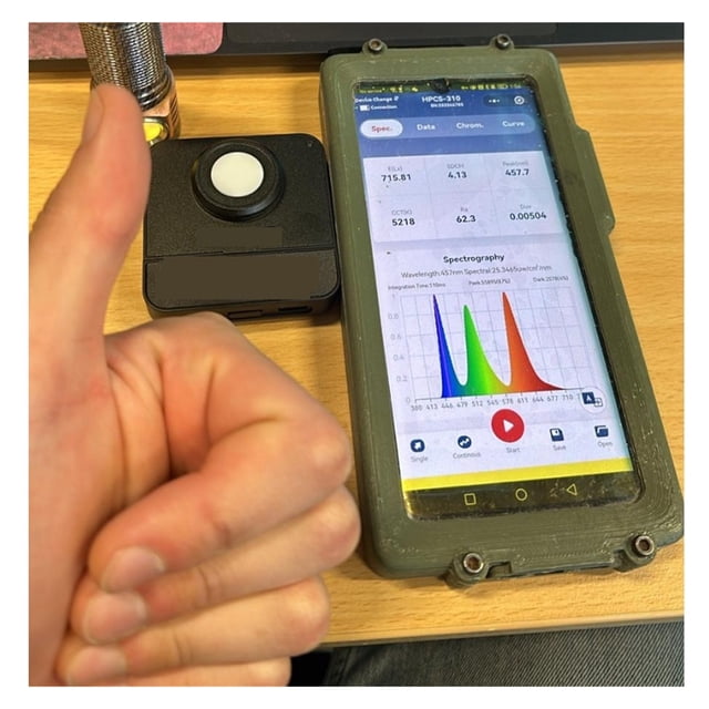 CCT CRI Meter LUX Spectrum Analyzer with PC Software and Phone Application ,Compact Design