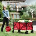 thumbnail image 2 of VIVOSUN Heavy Duty Folding Collapsible Wagon Utility Outdoor Camping Cart (Red), 2 of 5