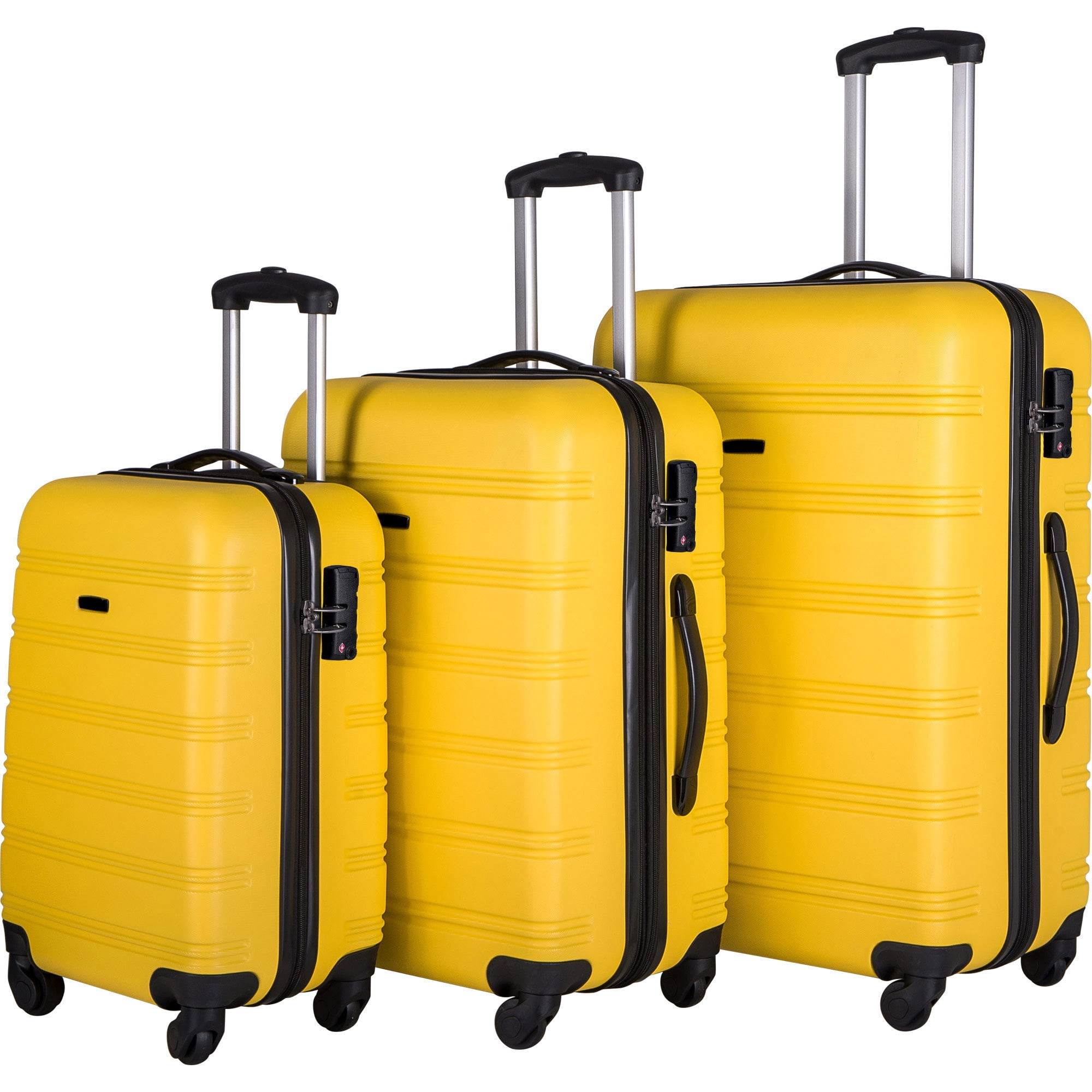 yellow carry on luggage