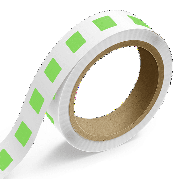 JAM Paper Standard Label Rolls, Rectangle, 1 1/2 x 1 3/4, Neon Green, 125 Labels/Roll