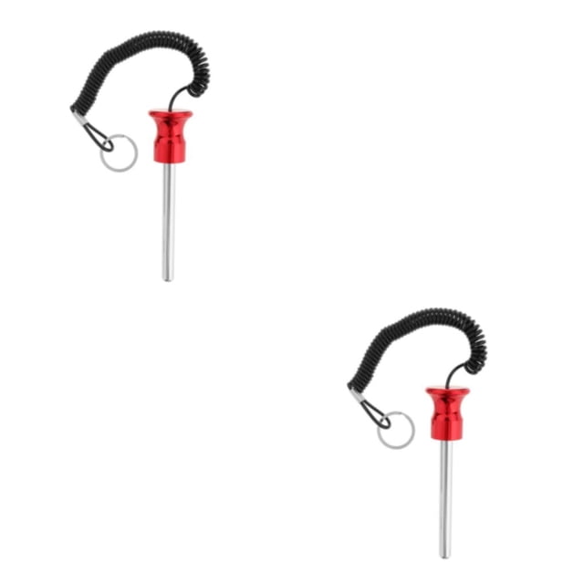 Maytalsory Magnetic Weight Stack Pin with Pull Parts Rope Replacement Red 10x105mm 2Set