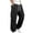 Black, variant on Rrxhxhs Cargo Pants for Men Fall Winter Solid Color Corduroy Drawstring Elastic Waist Loose Casual Joggers with Flap Pockets,L