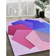 thumbnail image 2 of Ahgly Company Indoor Rectangle Patterned Dark Orchid Purple Area Rugs, 2' x 4', 2 of 6