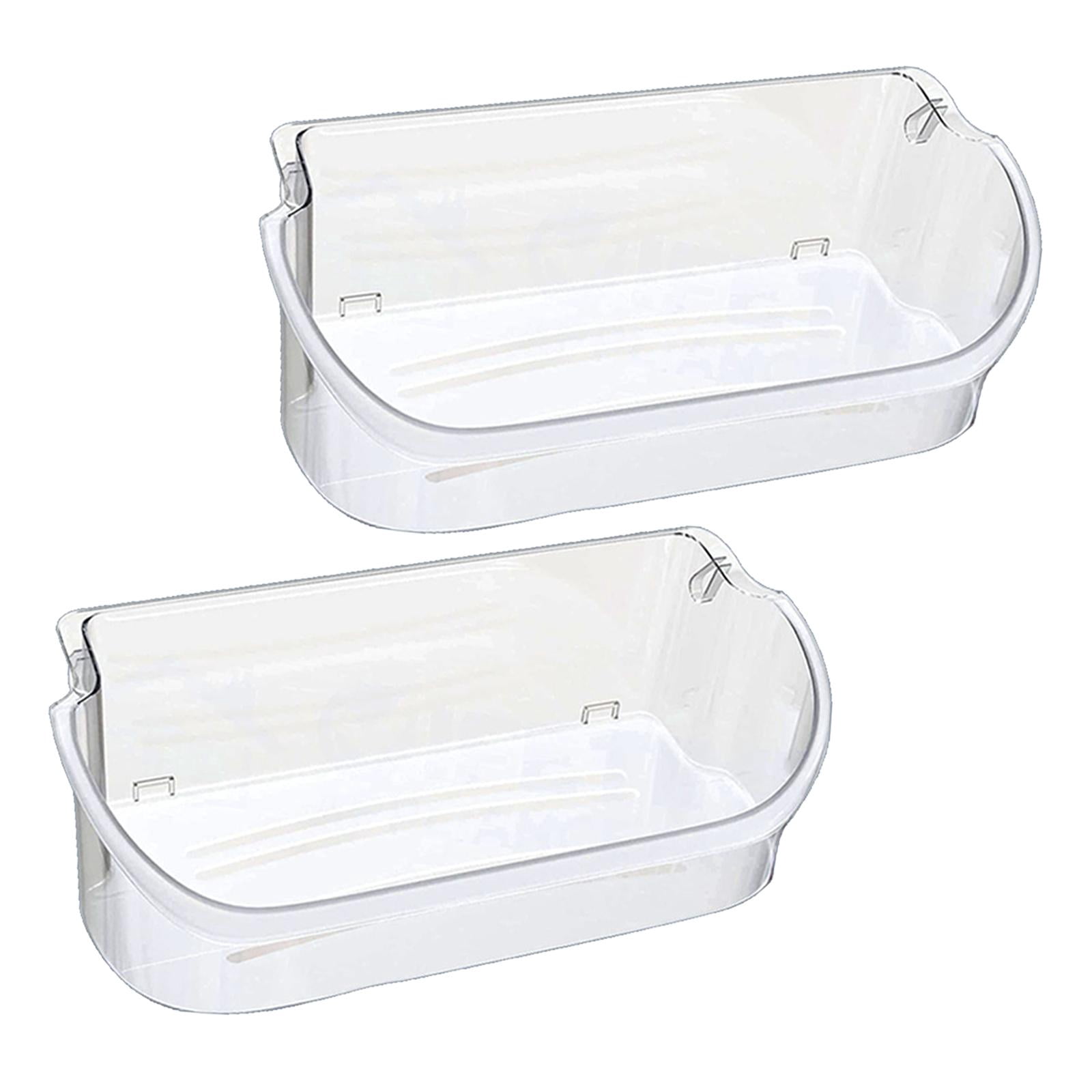 Fiocias 2 Pieces Refrigerator Door Bin Food Storage Container Fridge Drawers for Kitchen