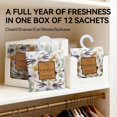 thumbnail image 3 of 12 Pack Vanilla Scented Sachets, Long-Lasting Scent, Air ener for Closet & Drawers, Hanging Deodorizer for Home, 3 of 4