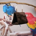 thumbnail image 5 of XIBUFE Happy Hut Hanging Bird Cave Natural Wool Shelter for Finches/Lovebirds, Warm Winter Sleeping Nest with Easy Installation Hangers, 5 of 7