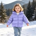 thumbnail image 6 of Girls Kids Puffer Quilted Jacket Zip Up Winter Warm Outerwear for Girls 12M-7Y Kids Lightweight Puffer Jacket Down Coats Hooded Outwear, 6 of 9