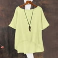 thumbnail image 2 of T Shirts For Women Womens Tops Summer Short Sleeved Solid Color Casual Loose Cloud Cotton Comfortable Top, 2 of 7