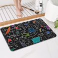 thumbnail image 4 of Math Equations Symbols Black Pattern Bathroom Rugs Mat,Non Slip Microfiber Bathroom Rug,Rubber Backing,Soft Bathroom Mats for Bathroom Floor,Tub and Shower,17x27in(43x68cm), 4 of 5
