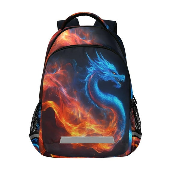 ALAZA Fire Dragon Backpack Elementary School Bag Bookbag Travel Rucksack
