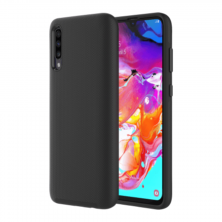 Axessorize PROTech Dual-layered case is an anti-shock case with raised lips and military-grade durability for Samsung Galaxy A70