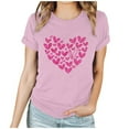 thumbnail image 2 of Kayannuo Love Heart Printed Womens T Shirts Valentine's Day Womens Graphic Tees Women's Fashion Crewneck Printed Short Sleeve T-shirt Casual Loose Shirt Tops, 2 of 4