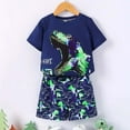 thumbnail image 3 of WOYY Big Boys Outfits 2Pcs Casual Short Sleeve Graphic T-Shirt Shorts Set, Sizes 9-10, 3 of 3