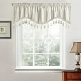 thumbnail image 4 of Btomtd Rod Pocket Valance Curtains with Fringed Detail Elegant Valances for Windows to Decorate Home Interior Windows Valances - 51.96"x18.11", White, 4 of 8