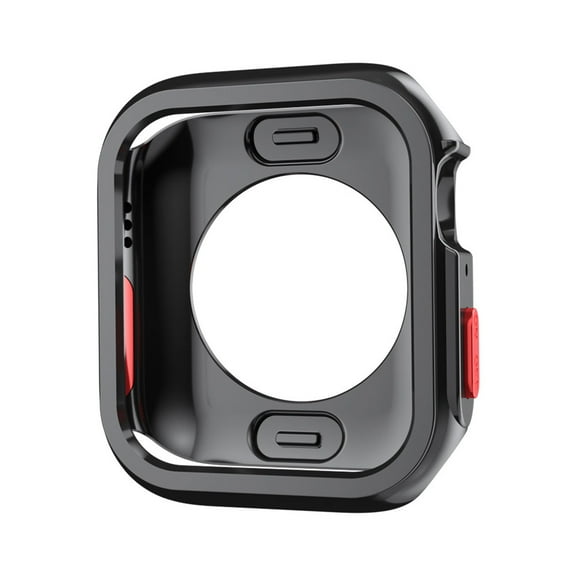 Dwitch Case Compatible with Apple Watch Case 45mm 44mm Series 9/8/7/6/5/4/SE, Soft Flexible TPU Shockproof Protective Bumper Cover for iWatch 44mm 45mm,Black