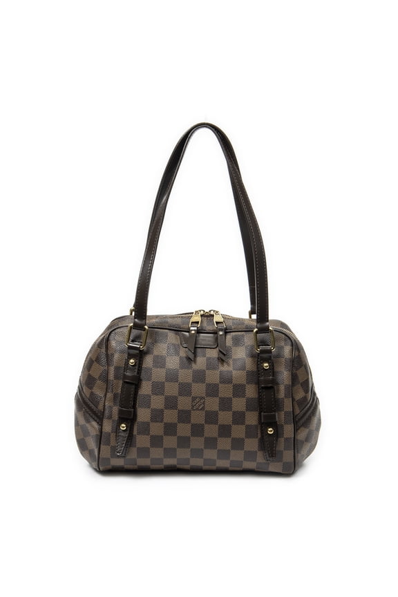 Pre-Owned Louis Vuitton Brown Rivington PM Shoulder Bag Damier Ebene