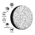 thumbnail image 4 of Yiaed Black White Music Print Tire Wheel Cover, Waterproof Spare Tire Cover Fit for Jeep, Truck,Trailer, RV, SUV, Camper and Most Vehicle-17 inch, 4 of 6