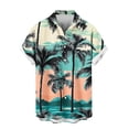 thumbnail image 5 of Titcea Hawaiian Shirt for Men Button Down Short Sleeve Tropical Floral Printed Summer Casual Beach Vacation Shirts Soft and Breathable, S-5XL, 5 of 6