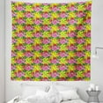 thumbnail image 1 of Flower Tapestry, Blooming Hibiscus in Colorful Design with Green Foliage on Yellow Tropical Summer, Fabric Wall Hanging Decor for Bedroom Living Room Dorm, 5 Sizes, Multicolor, by Ambesonne, 1 of 1