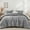 Light Gray, variant on Fluffy Comforter Set Queen Size - Soft & Fuzzy Faux Fur Comforter, Ultra Plush White Comforter with Flannel Back, Warm Yet Lightweight Cozy Bedding Set