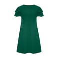 thumbnail image 4 of Dyegold T Shirt Dress for Women Round Neck Tunic Dress Casual Loose Summer Short Sleeve Flowy Swing Shift Dress Boho Floral, 4 of 6