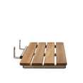 thumbnail image 3 of Catalina 29" x 16.5" Side Wall-Mount Folding Natural Teak Wood Tub Seat with 3" Slats and #304 Satin Stainless Steel Frame, 3 of 6
