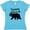 Aqua, variant on Inktastic Nonna Bear in Black Women's V-Neck T-Shirt