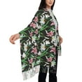 thumbnail image 4 of Fotbe Lilies Flowers Print Womens Fall Winter Scarf Tassel Soft Warm Blanket Scarves Womens Shawl Wraps, 4 of 8