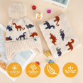 thumbnail image 4 of QKURT Kids Winter Knitted Hat and Scarf Set, Thickening Soft Warm Knitted Beanie Hats Neck Warmer Set with Dinosaur Pattern for 2-6 Years Boys Girls, Beige, 4 of 7
